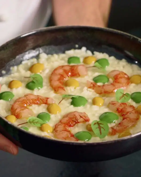 #5 Lemon & Prawn Risotto with Basil Emulsion
