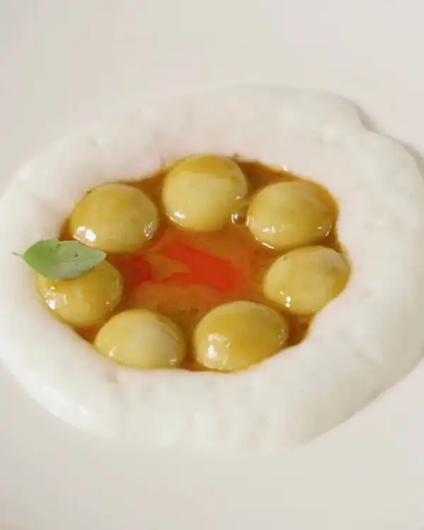 #3 Gnocco "alla Sorrentina" with Lamb & Mozzarella Foam