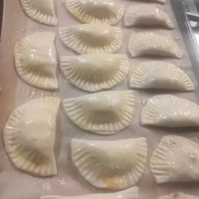 creation thumb for Homemade dumplings - veal and tuna sauce - anchovy squash 