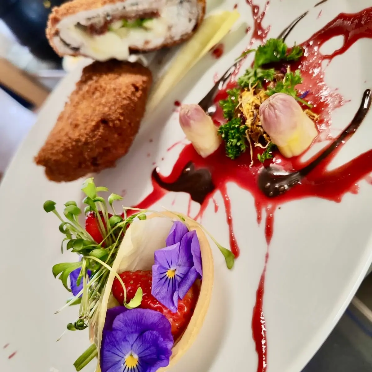 creation thumb for cordon blue|asparagus|gorgonzola|pata negra|Tasmanian mounta