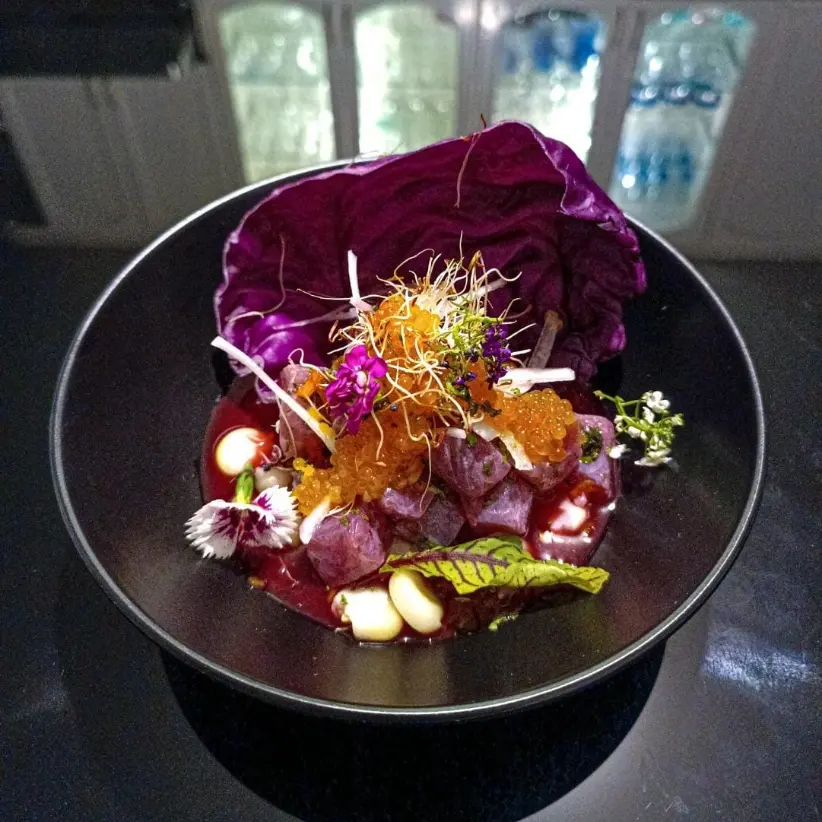creation thumb for White tuna ceviche in Granada with trout caviar