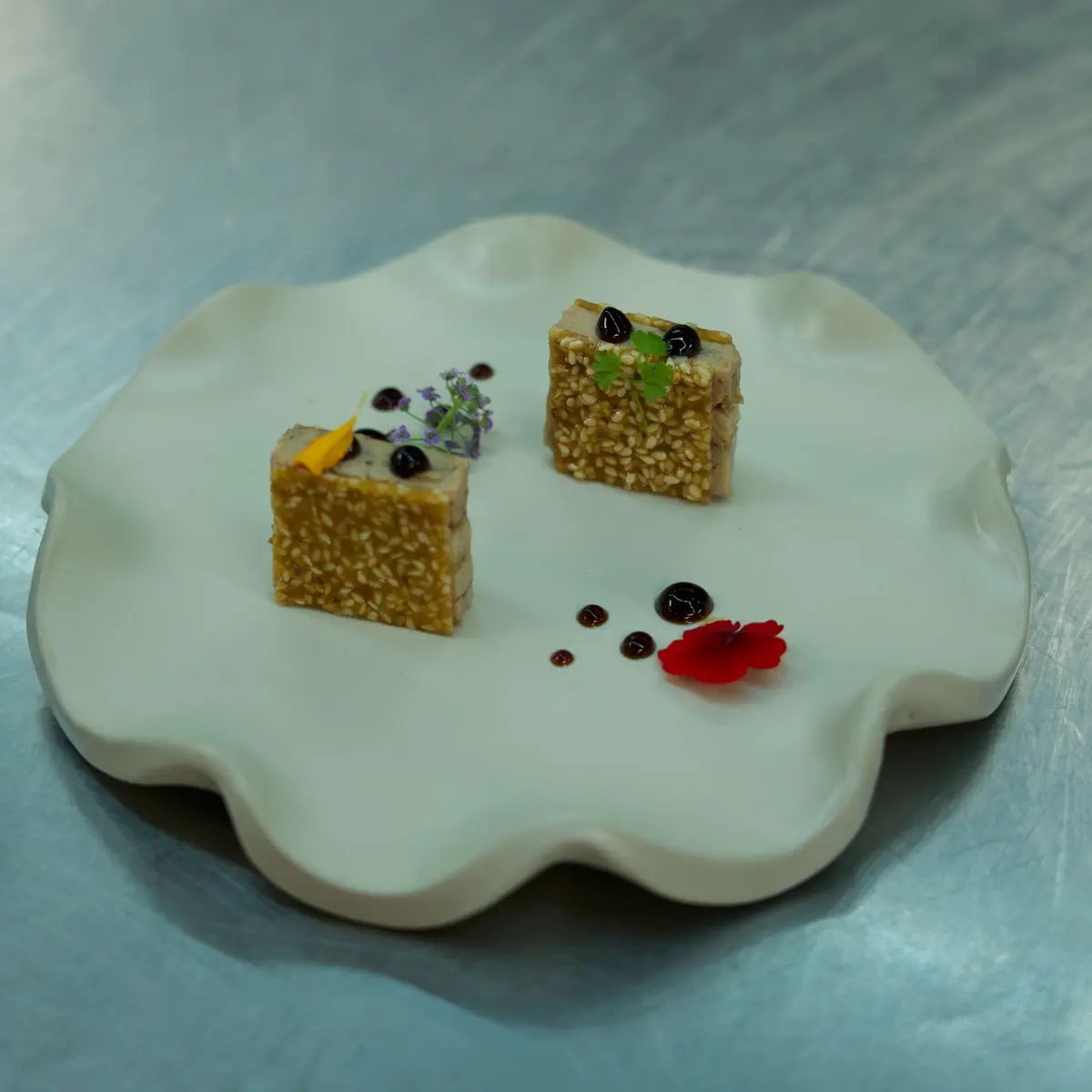 creation thumb for Pasteli with Foie Gras & Smoked Eel