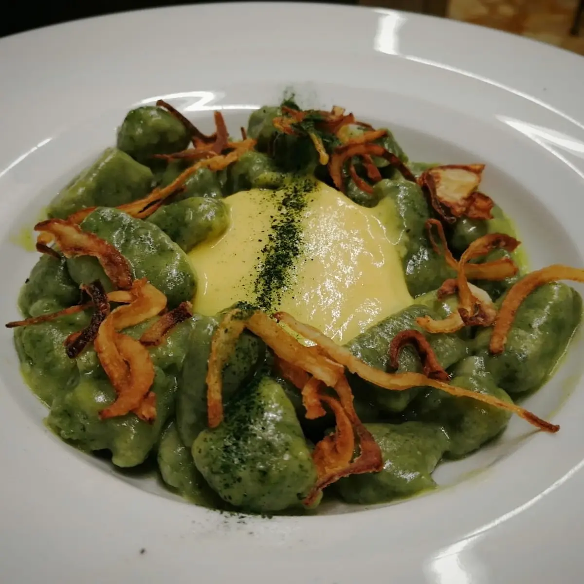 creation thumb for Borage and saffron gnocchi
