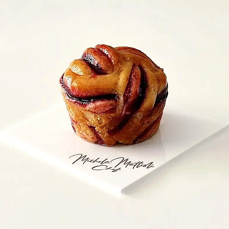 creation thumb for Muffins Babka avec betterave, pomme et vanille