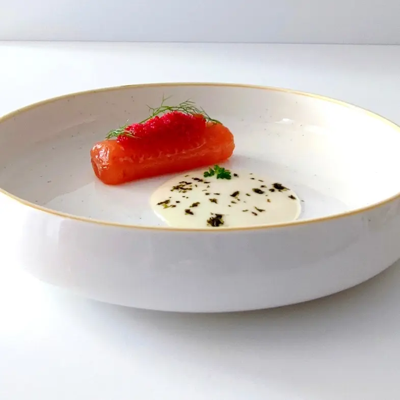 creation thumb for Cylinder of salmon marinated with citrus and sake