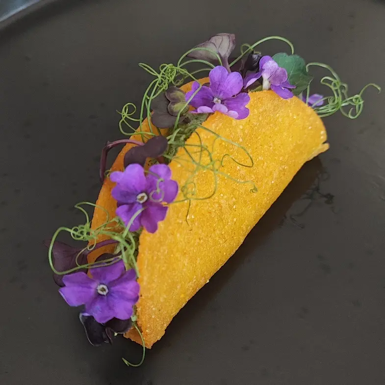 creation thumb for Corn tacos with Songino sour cream and sprouts