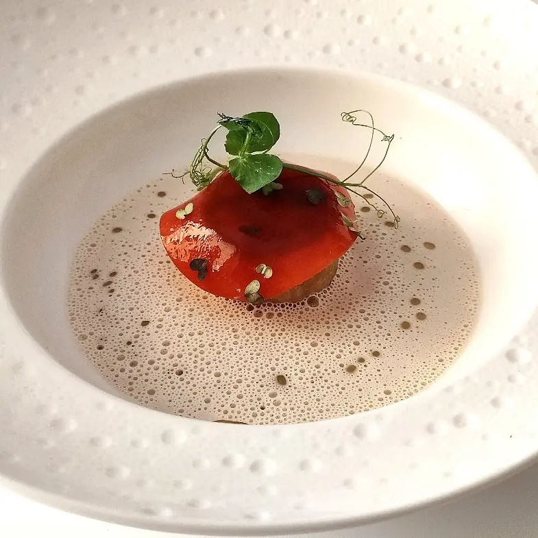 creation thumb for Celeriac fondant,aromatic broth and cooking foam