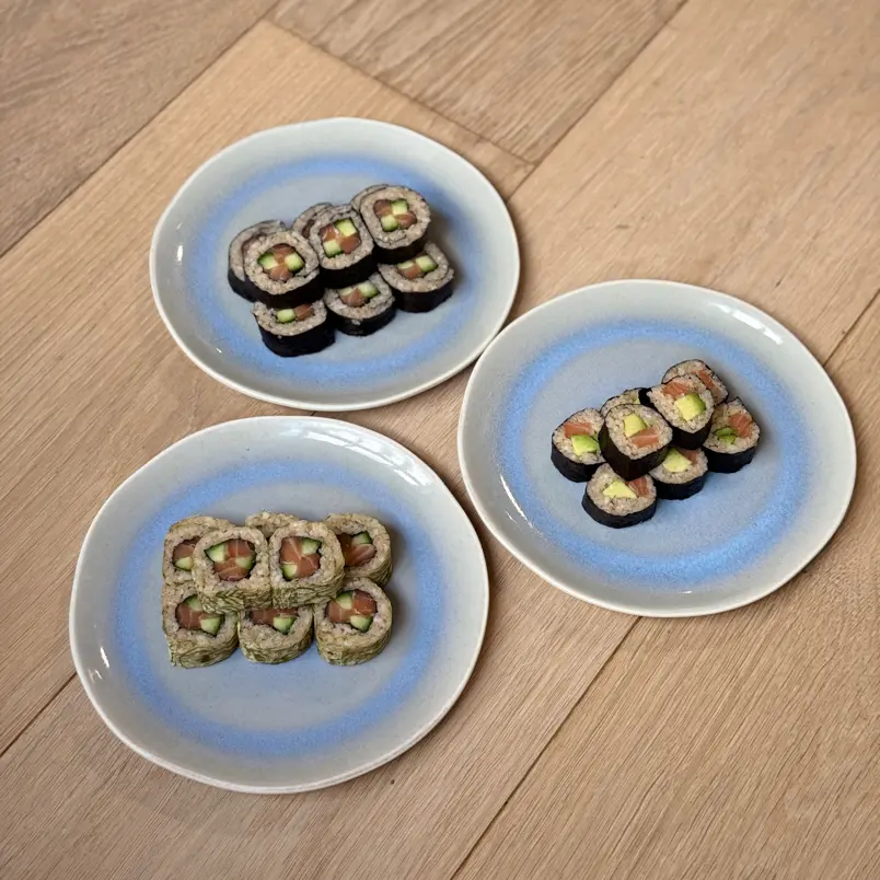 creation thumb for Checkerboard Sushi Maki of Salmon and Cucumber