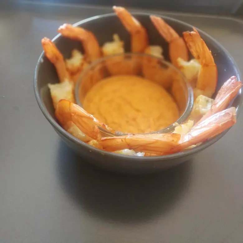 creation thumb for  Shrimps with Romesco 