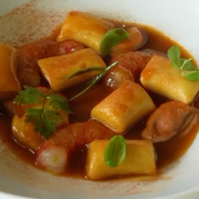 creation thumb for Gnocchi with Cacciucco, Mussels, and Red Prawns