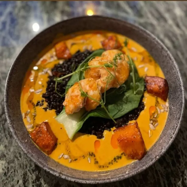 creation thumb for Panko Prawn and Pumpkin Thai Curry