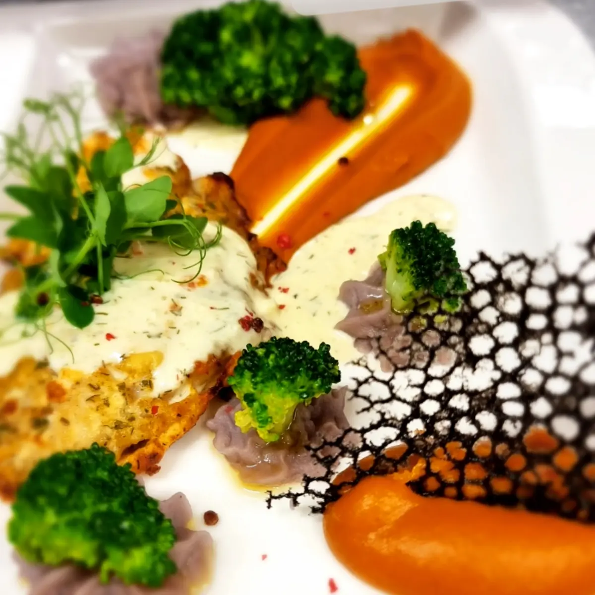 creation thumb for Goldbutt filet with dill cream sauce