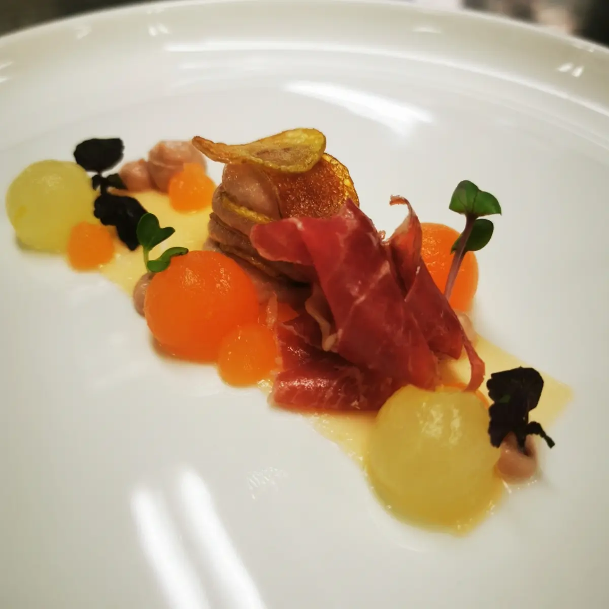 creation thumb for Mille feu of Pata negra and melon
