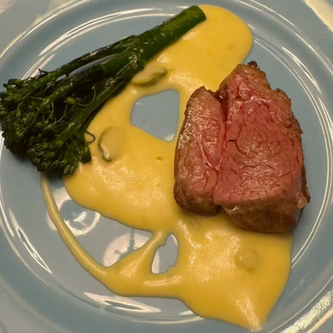 creation thumb for Lamb, Pistachio Beurre Blanc & Broccoli 