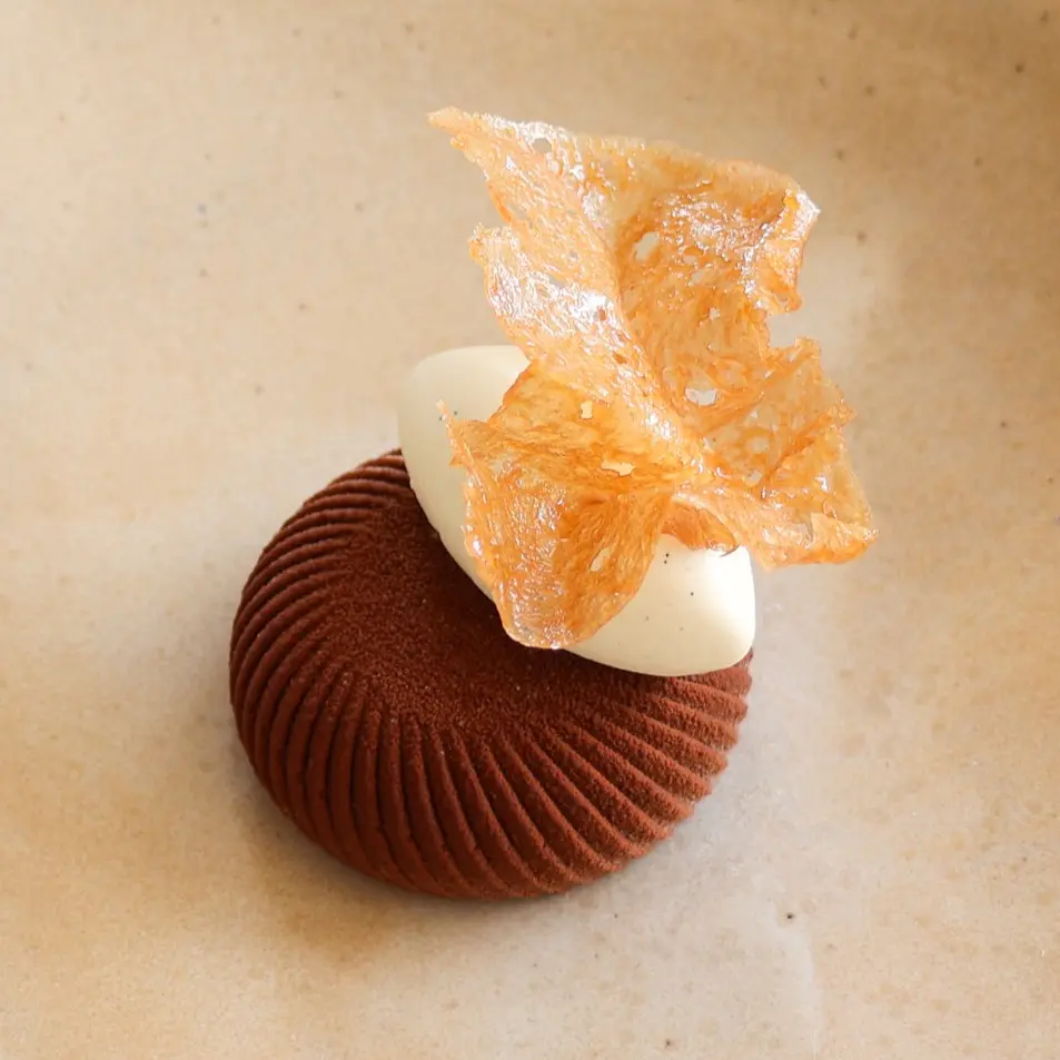 creation thumb for Brown Butter-Banana ice cream  Champagne chocolate mousse