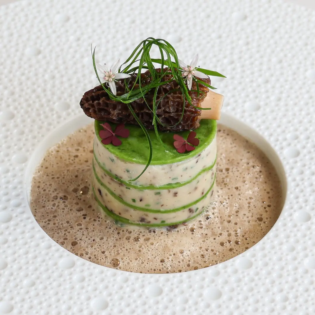 creation thumb for Morel-Chicken Lasagnette / Wild Garlic Pasta