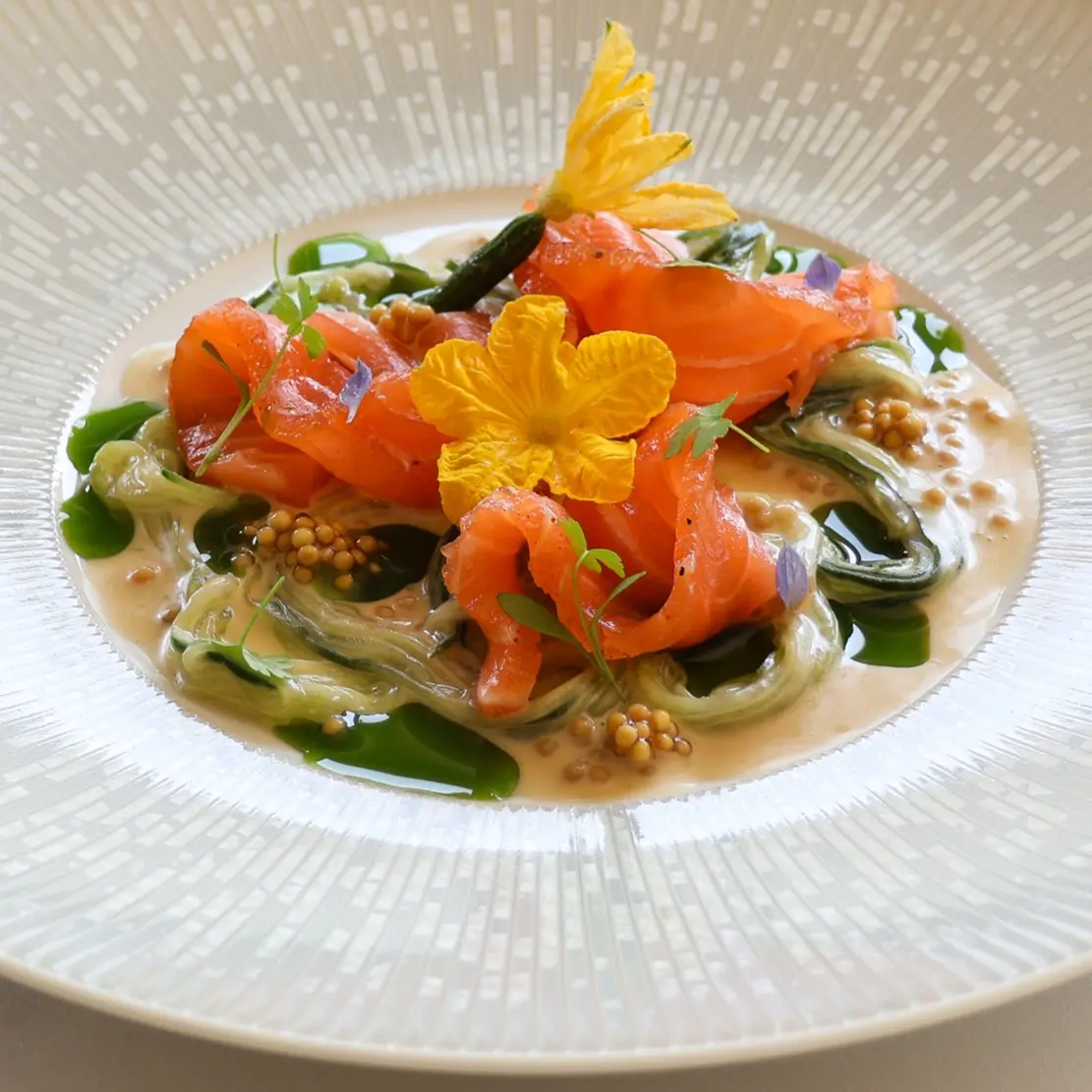 creation thumb for Cured Salmon with miso pickled cucumbers 🐟🥒