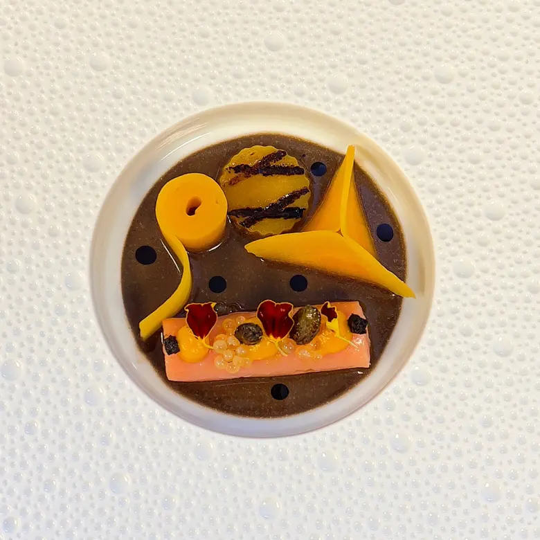 creation thumb for Salmon trout / Butternut pumpkin / Black pudding 🎃 🐟
