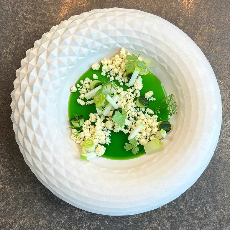 creation thumb for Chocolate Panna Cotta / Apple / Cucumber 🍫 🍏🥒