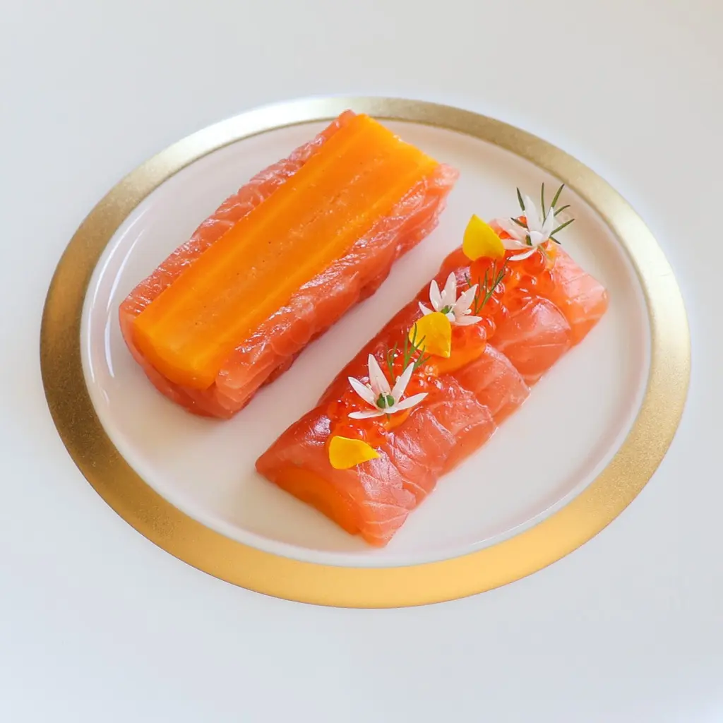 creation thumb for Carrot wrapped in cured salmon