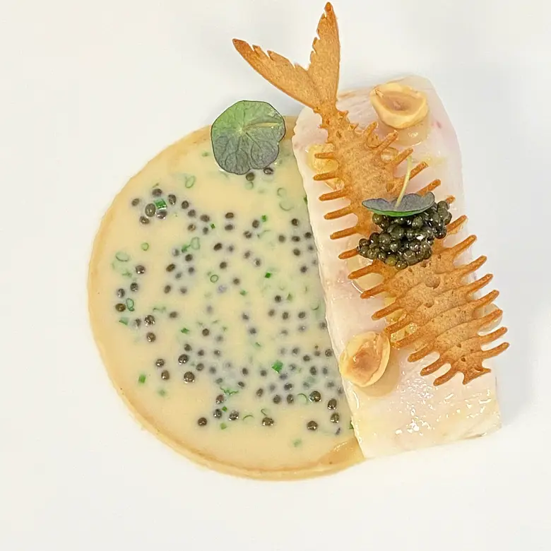 creation thumb for Sea Bass / Hazelnut / Caviar 