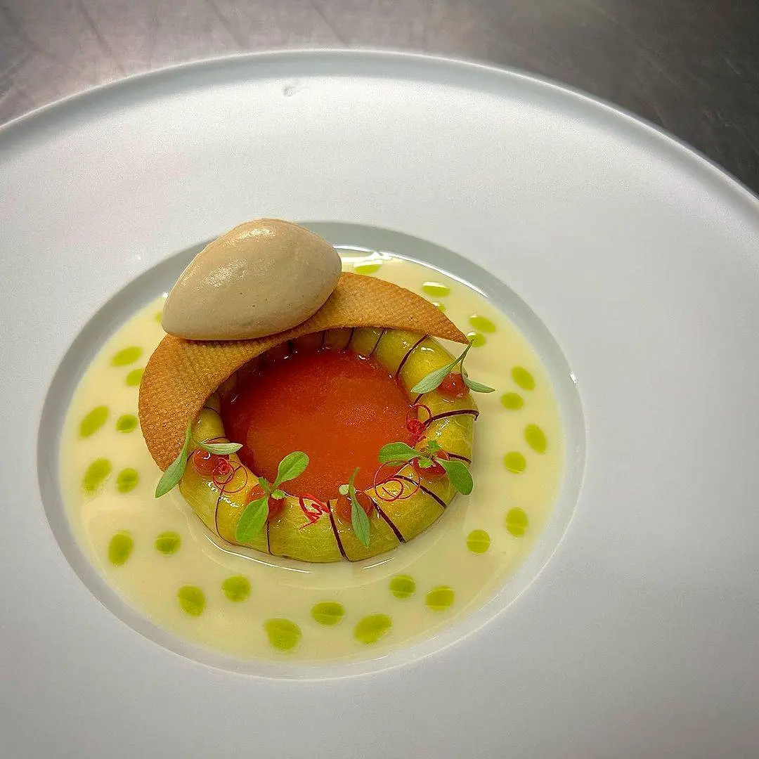 creation thumb for Cilantro Mint Mousse & Nectarine | Dulce de Leche | File