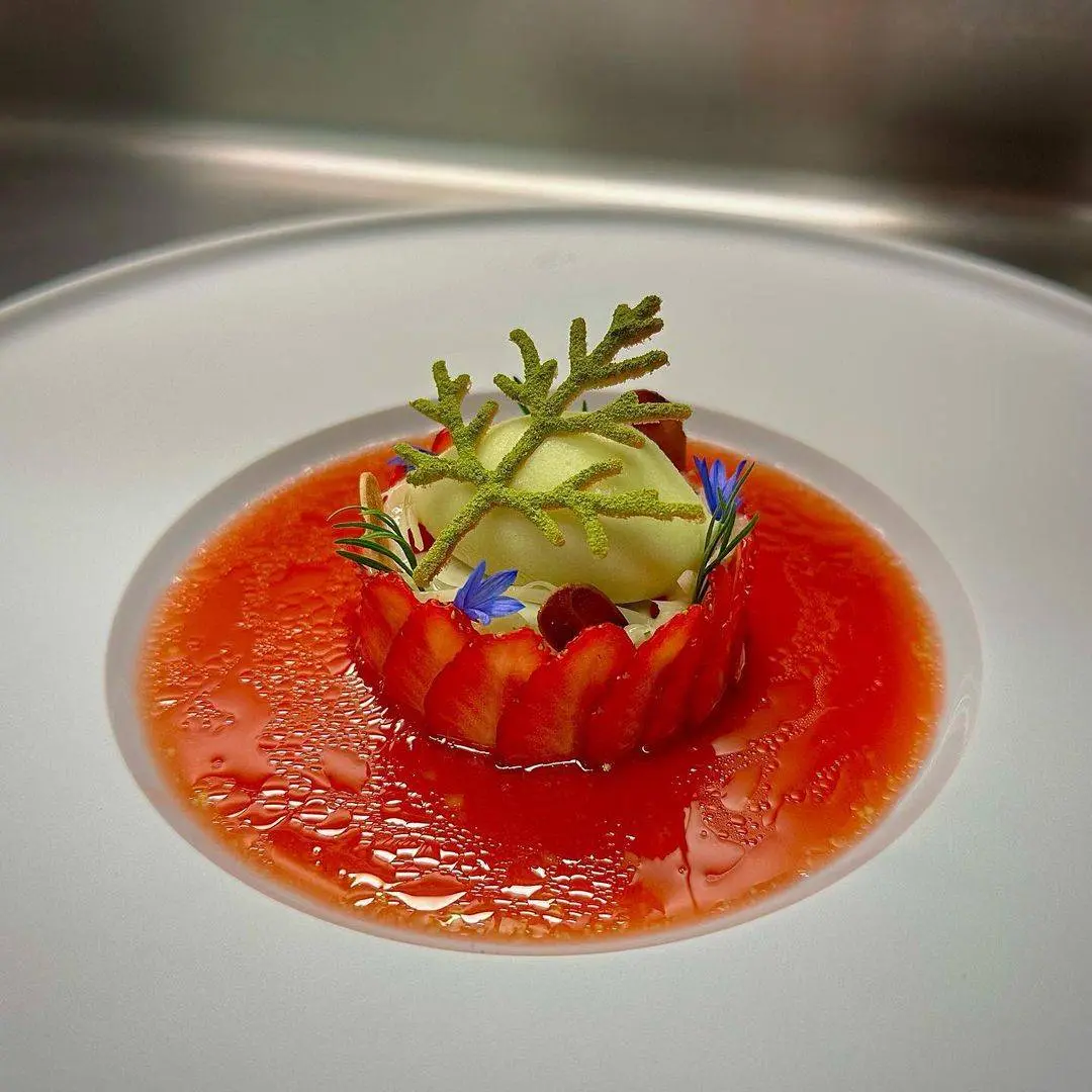 creation thumb for Strawberry & Fennel | White Nougat Mousse with Lavender