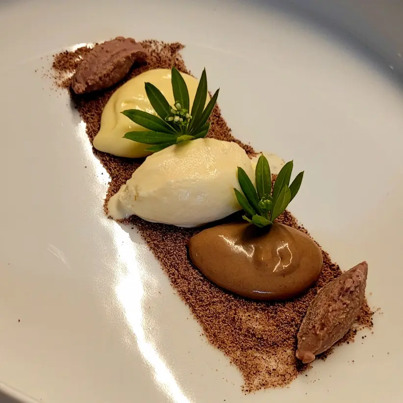 creation thumb for 3 different of chocolates, vanilla ice cream.