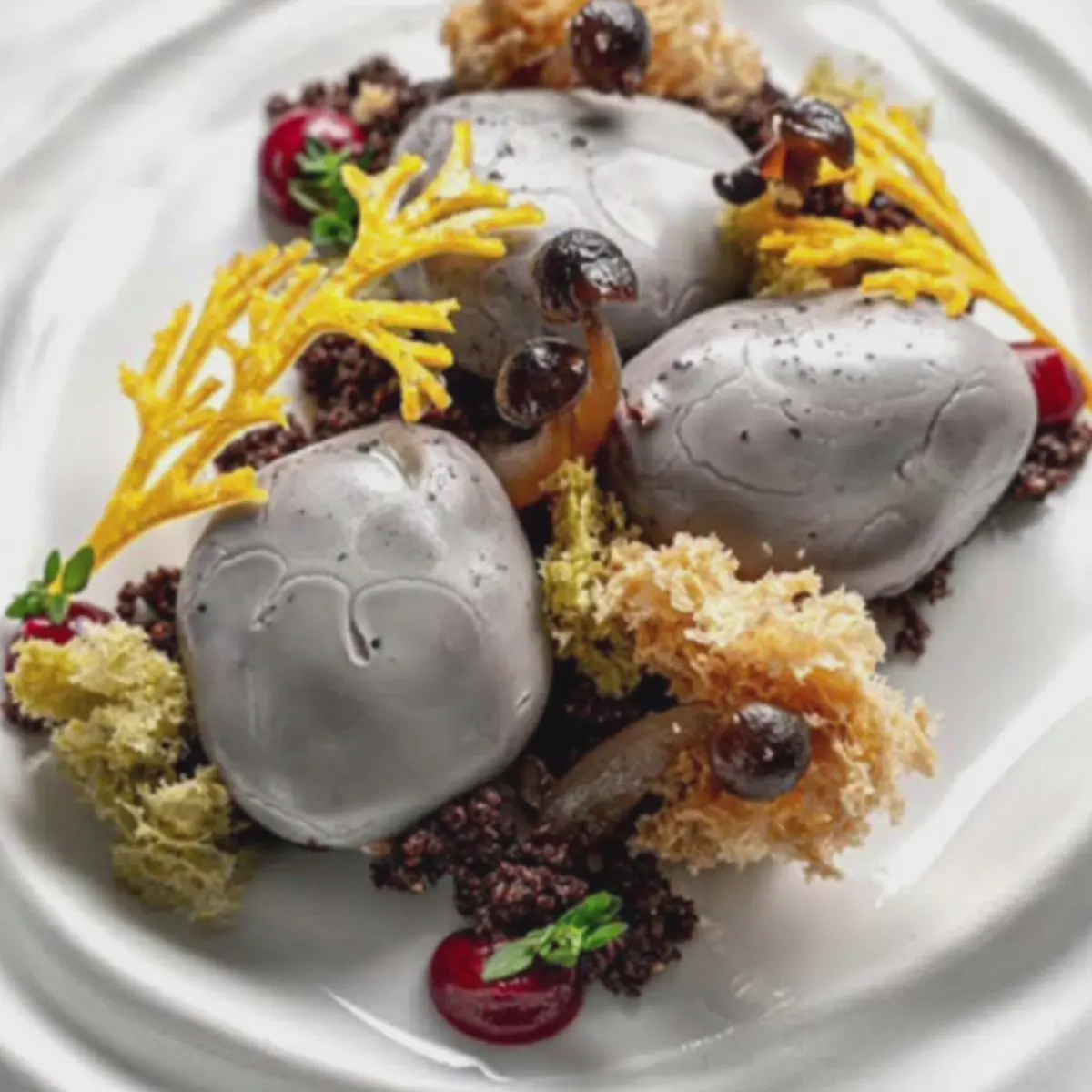 creation thumb for Hazelnut Siphon Sponge with Accompaniments