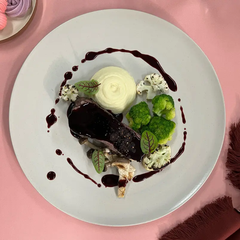 creation thumb for 36hr short ribs with purple corn demiglace