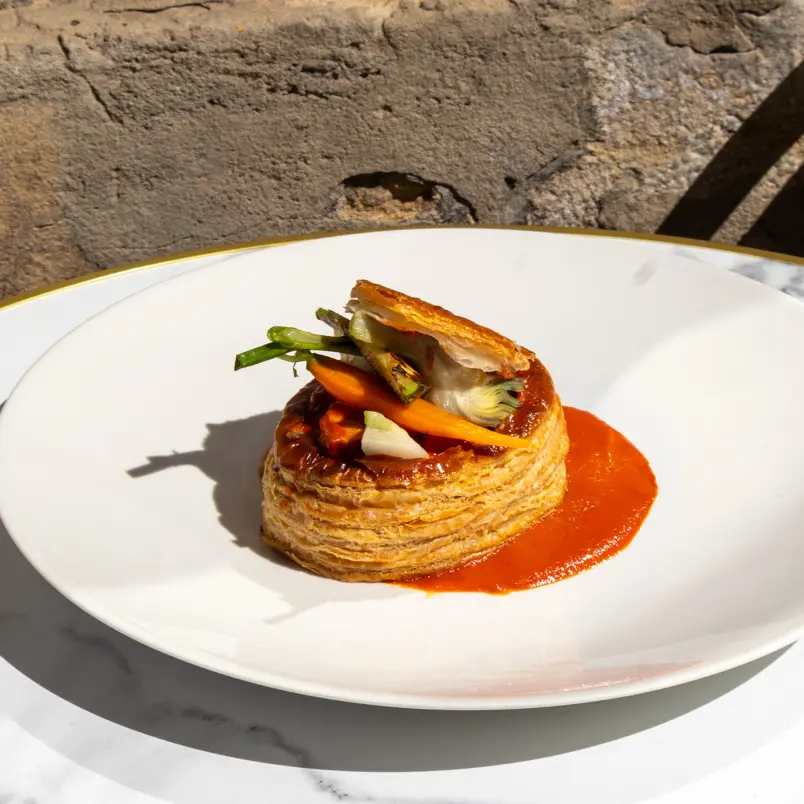 creation thumb for Chicken Vol-au-Vent with Tomato and Vinegar Sauce 
