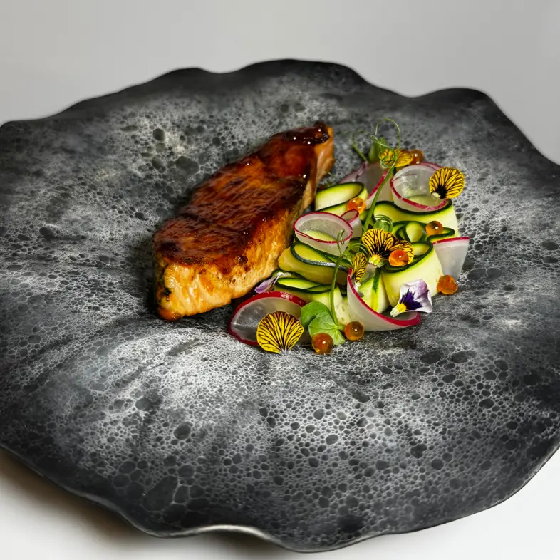 creation thumb for Matcha Cardamom Spiced and Glazed Salmon