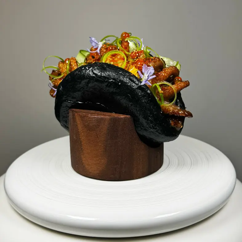 creation thumb for Charcoal Octopus Gua Bao