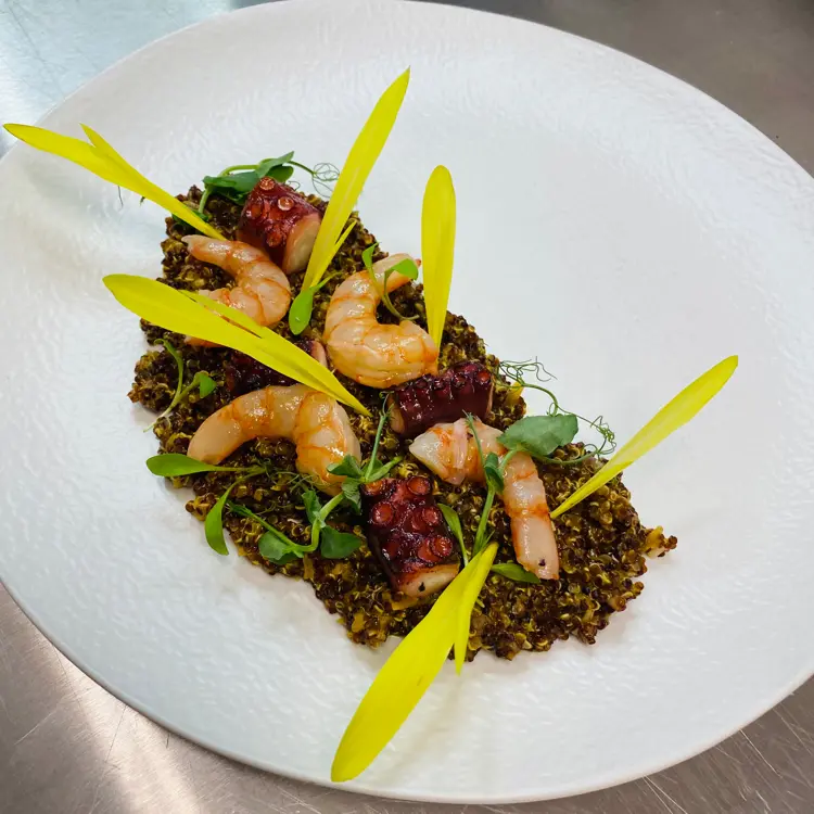 creation thumb for Red quinoa / aji panca / aji amarillo / red shrimp tail and