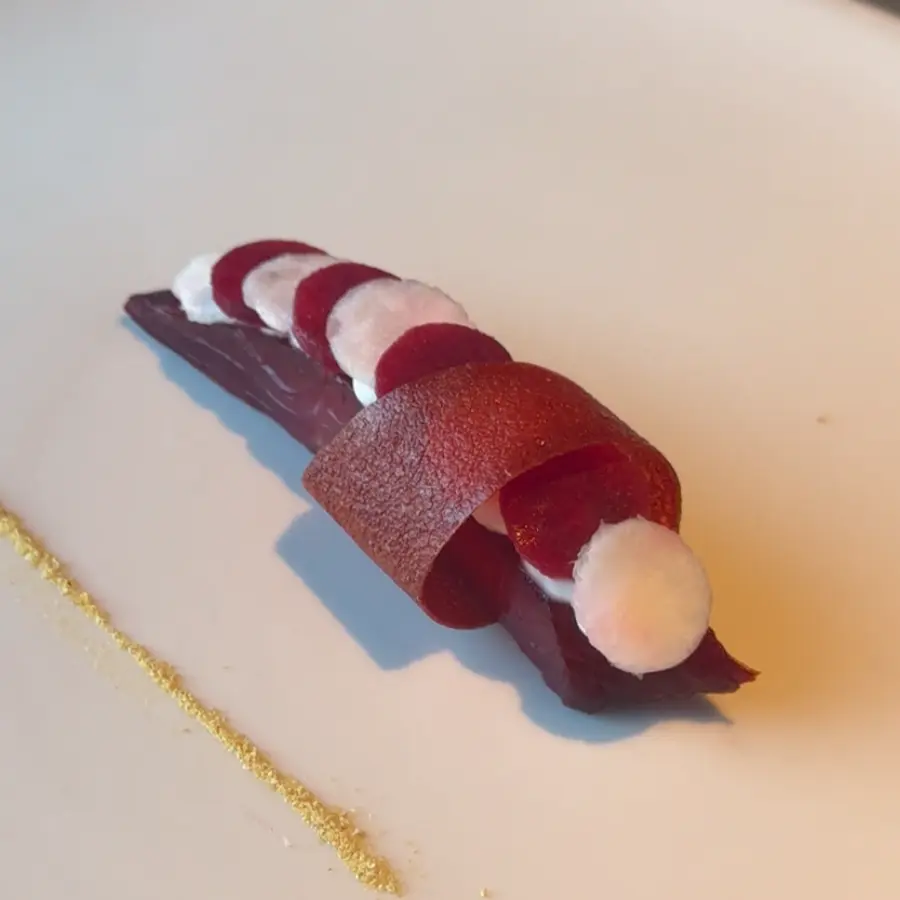 creation thumb for Home-Cured and Smoked Norwegian Salmon with Beetroot and Horseradish Cream