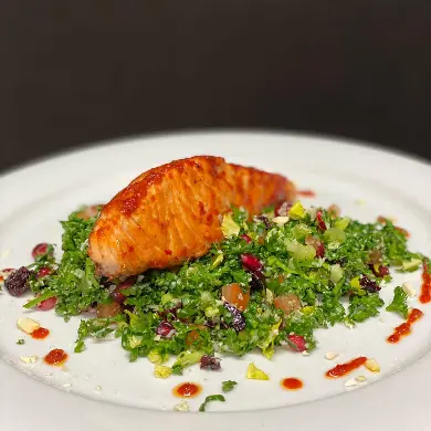 creation thumb for Tahbouleh Salad & Harissa Salmon 