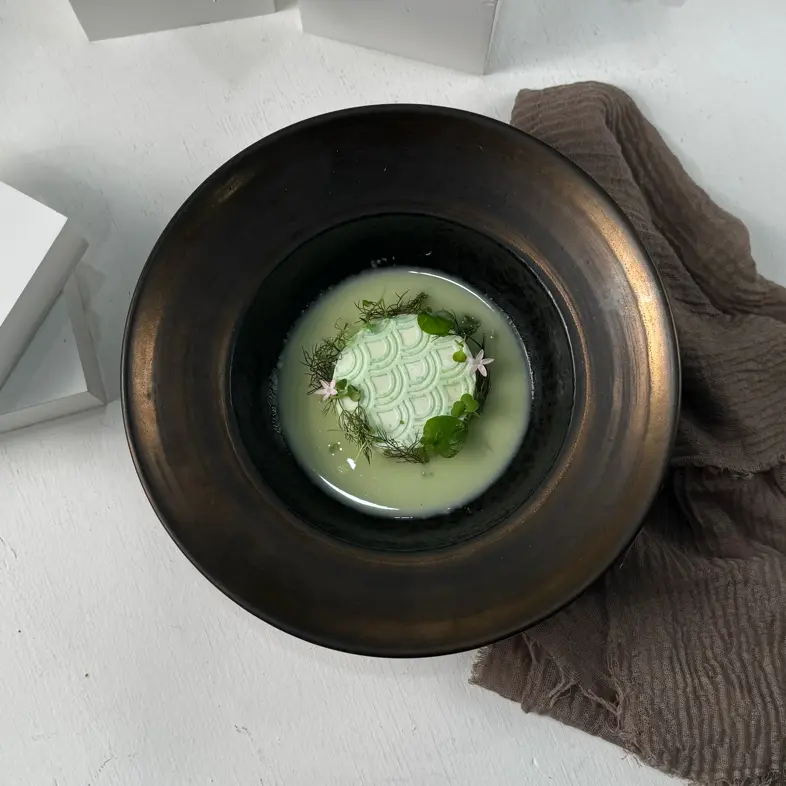 creation thumb for Apple and Cucumber Salad w/ yogurt gel