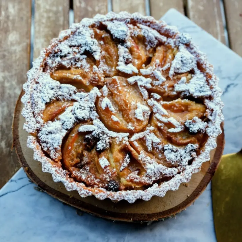 creation thumb for Normandy Apple Tart with Calvados & Cream🍎