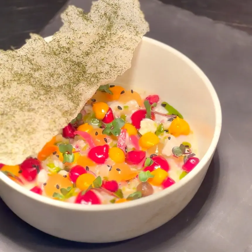 creation thumb for Almond-Pumpkin & Scallop Ceviche 🌟