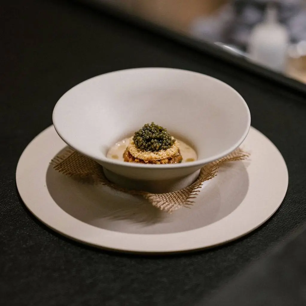 creation thumb for Steak Tartare | Caviar | Hazelnut | Bread Miso | Umeboshi