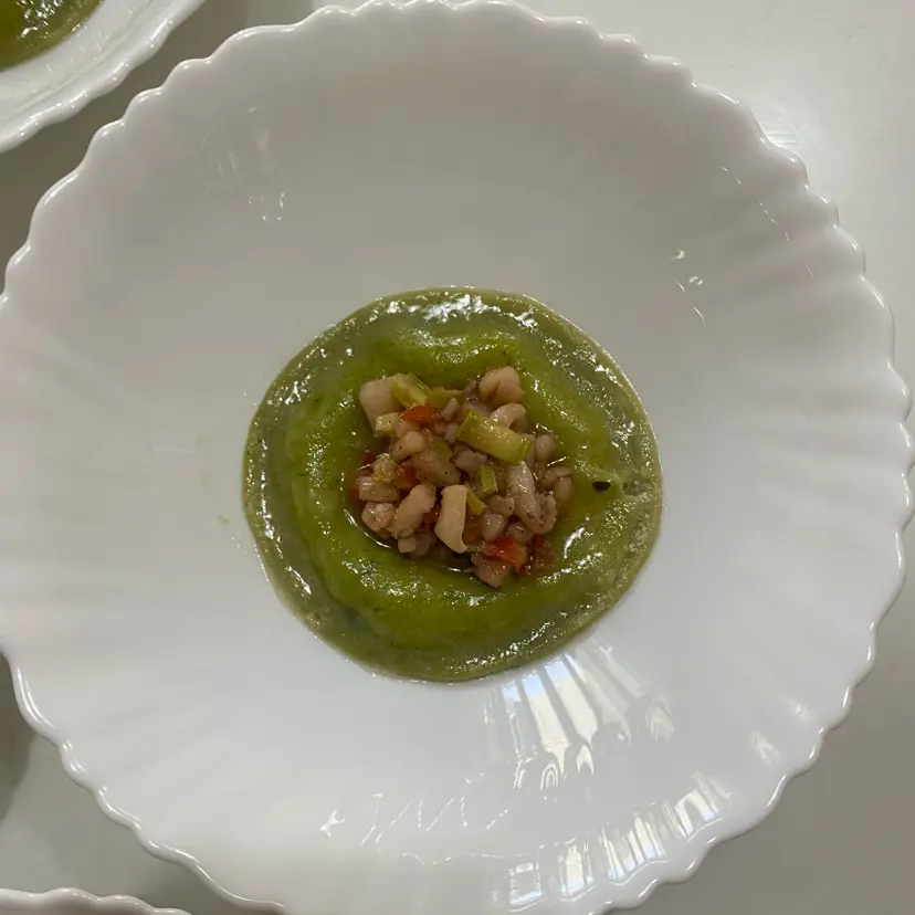 creation thumb for Basil 'doughnut' Calamari ragu, White wine Sauce & Ricotta f