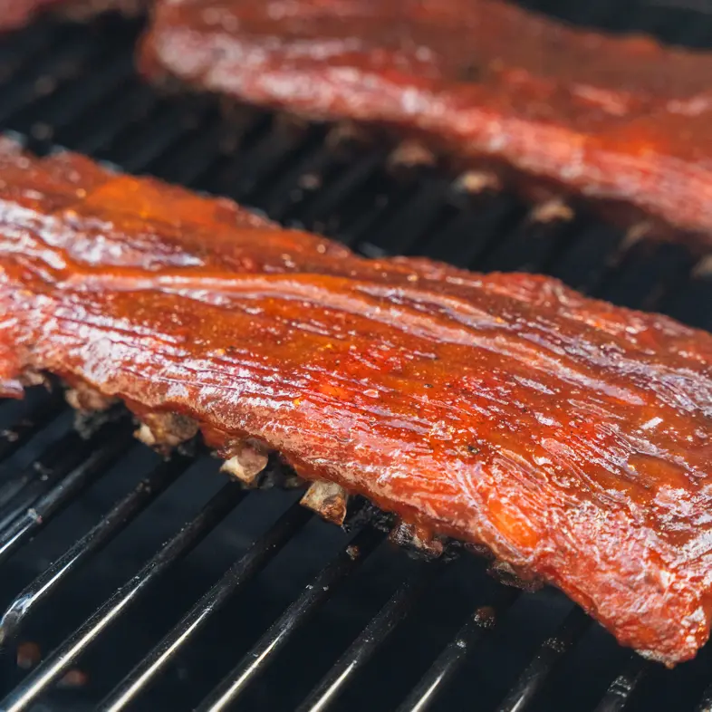 creation thumb for Hickory-Smoked Baby Back Ribs with Apple BBQ Glaze