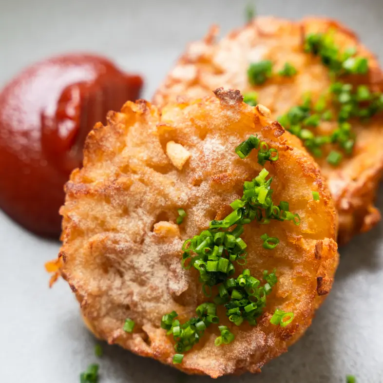 creation thumb for Hickory-Smoked Potato Rosti with Jalapeño Ketchup
