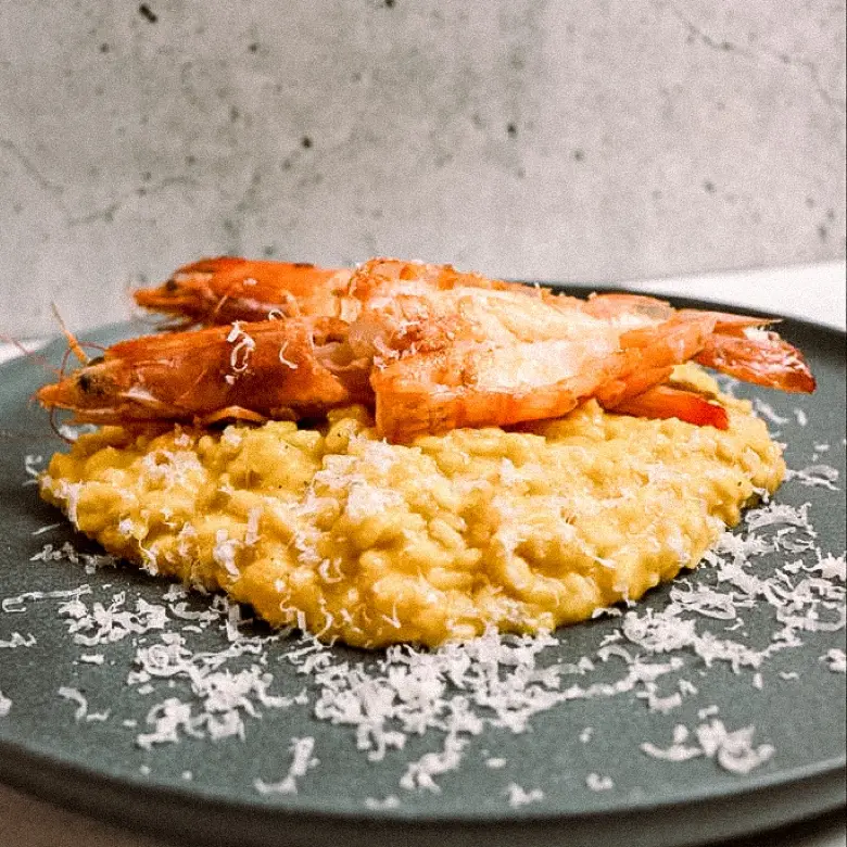 creation thumb for Risotto de Calabaza y camarones