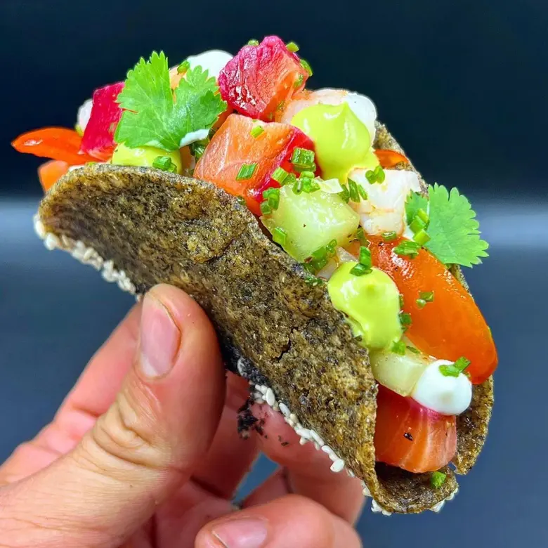 creation thumb for Tacos de alga y maíz #singluten