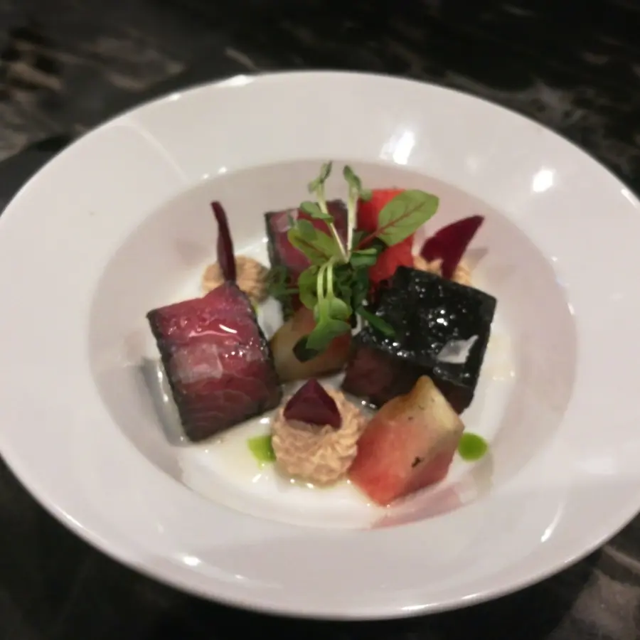 creation thumb for TunaWith watermelon and salmon mousse 