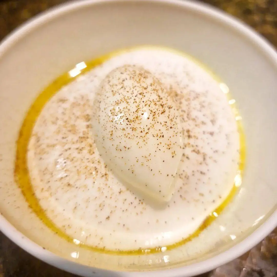 creation thumb for Juniper / Lemon / Olive Oil / Kombu / Salted Milk Sorbet