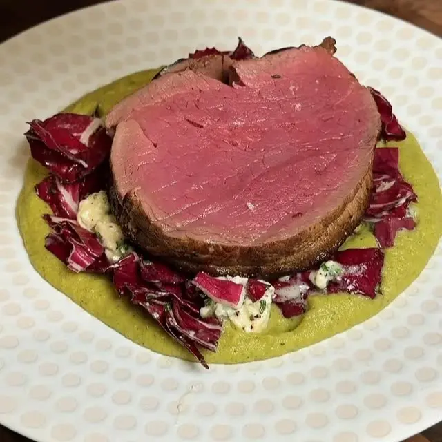 creation thumb for Filet Mignon with Broccoli Purée & Radicchio Salad