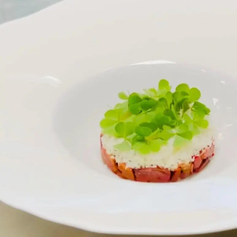 creation thumb for Rehydrated  Pepper, Egg White Caviar & Oxalis