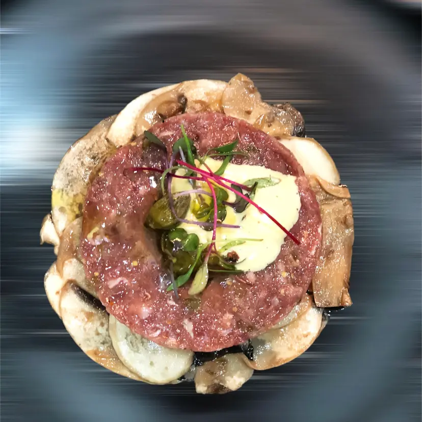 creation thumb for Räuchertartar mit Dijon-Aioli und Creminis